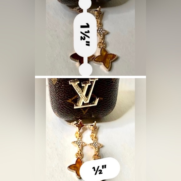 💎ARETES INSPIRACIÓN LV💎White 💎Burgundy 💎#LA3 - Picture 5 of 6